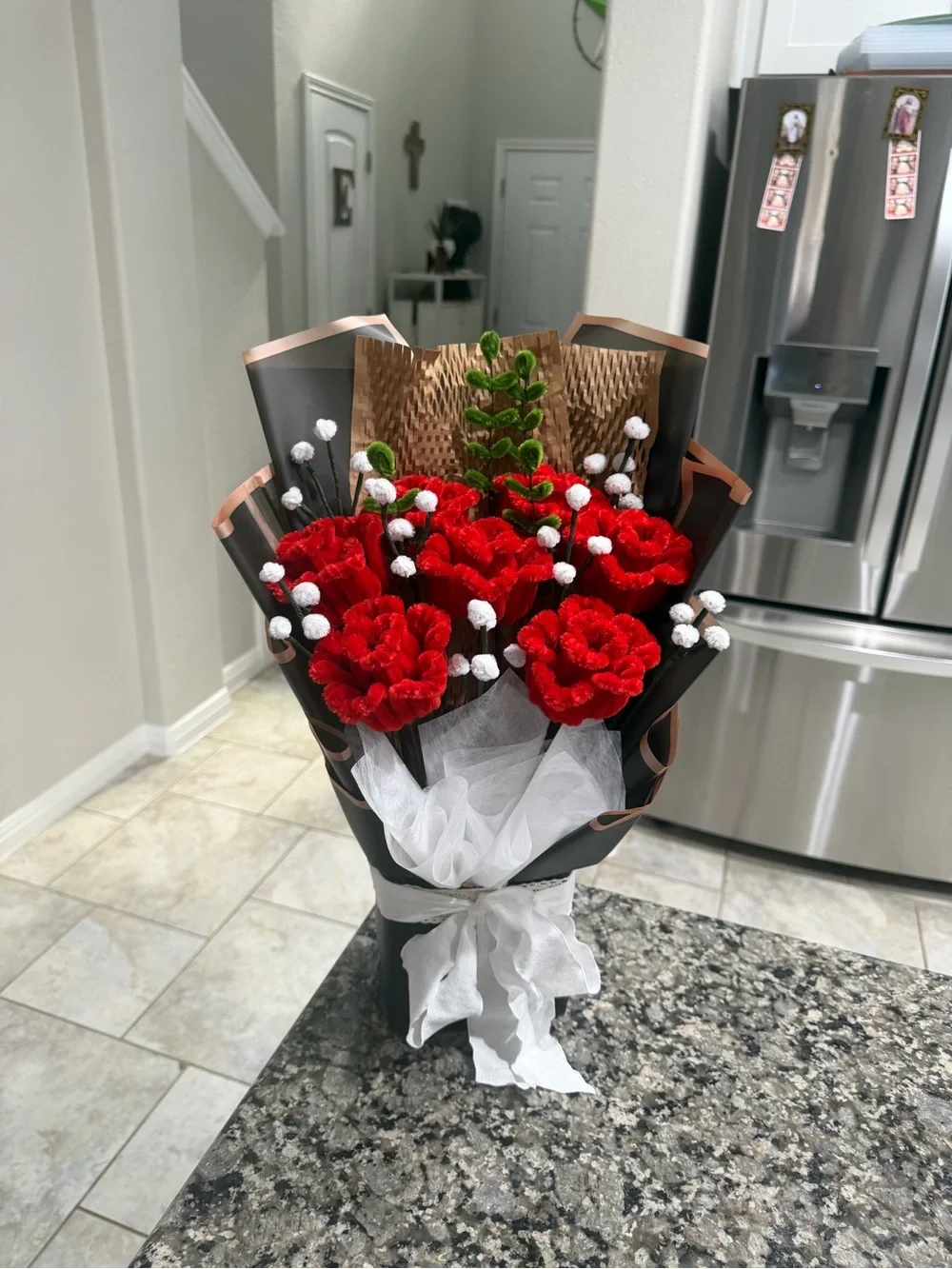 Handmade eternal Red rose Bouquet